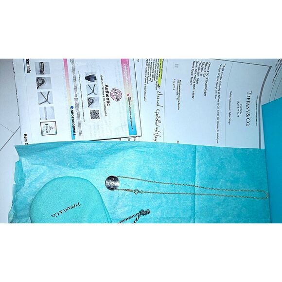 Rare & Fabulous Tiffany & Co 1837 Collection Floating Round Concave Necklace COA - Picture 6 of 8